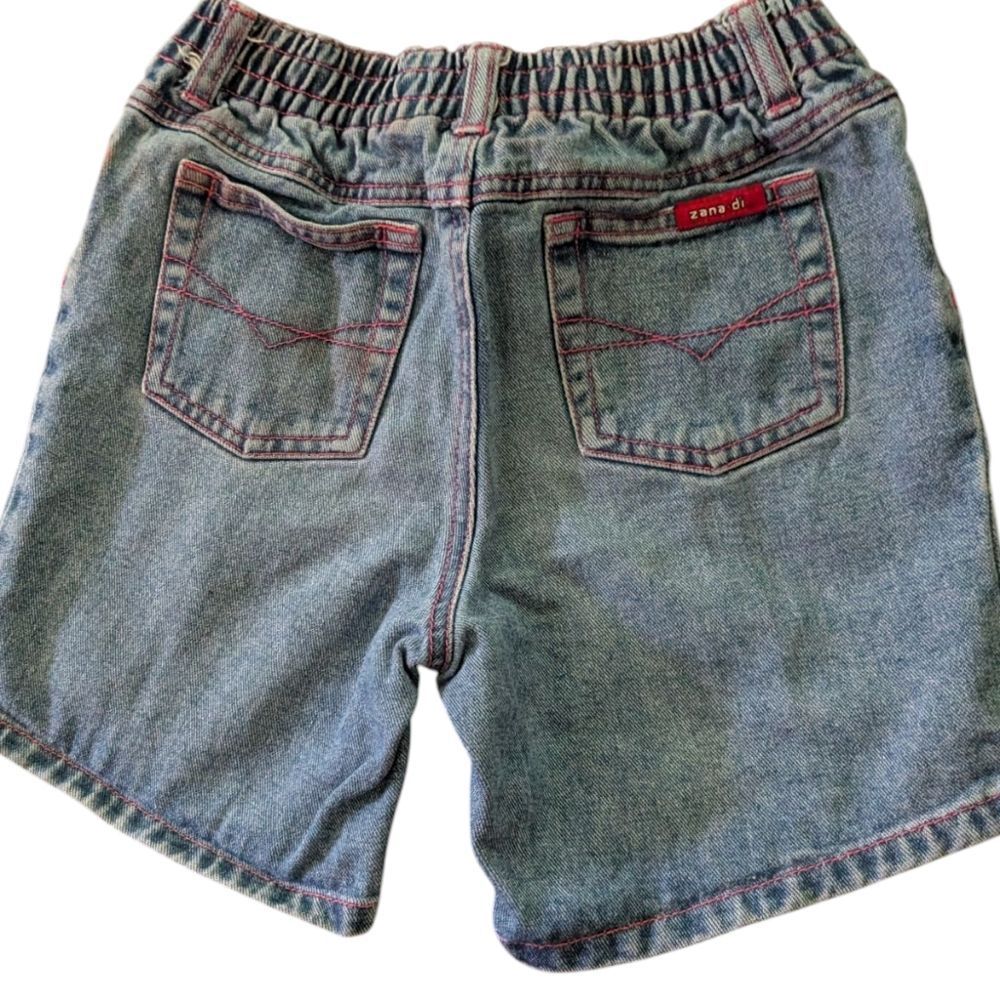 Zana Di Y2K Girls Butterfly Embroidered Denim Jean Shorts Size 6X - Picture 3 of 8